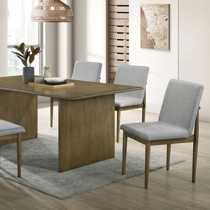 Furniture Of America St Gallen Mid-Century Modern Natural Tone-Light Gray Dining Table Model CM3244NT-T