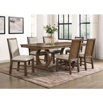 Furniture Of America Monclova Transitional Rustic Oak-Beige Dining Table Model CM3249A-T-TABLE