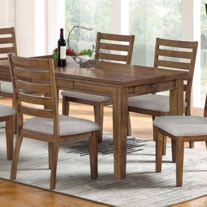 Furniture Of America Rapidview Transitional Solid Wood, Wood Veneer, Others Walnut/Light Gray Dining Table | CM3259WN-T
