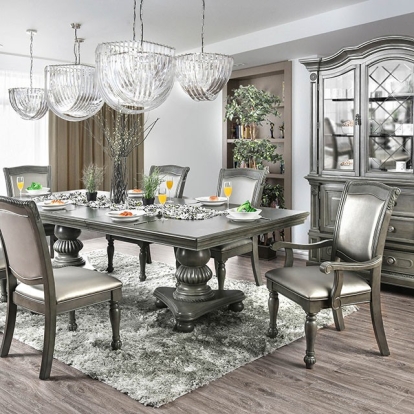 Furniture Of America Alpena Transitional Gray Dining Table Model CM3350GY-T-TABLE
