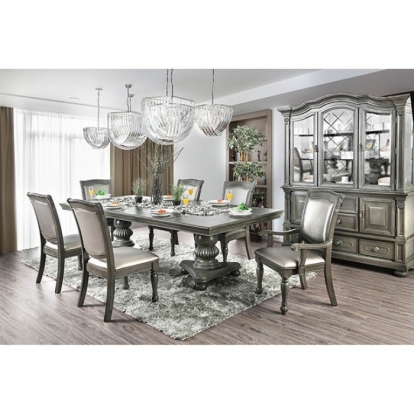Furniture Of America Alpena Transitional Gray Dining Table Model CM3350GY-T-TABLE