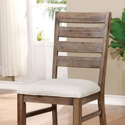 Furniture Of America Lidgerwood Industrial Natural Tone/White Side Chair (2/Box) Model CM3358SC-2PK