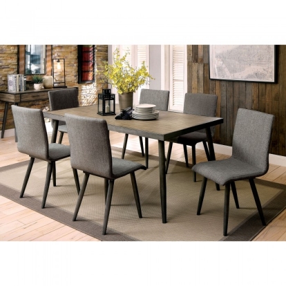 Furniture Of America Vilhelm Mid-Century Modern Gray Dining Table Model CM3360T