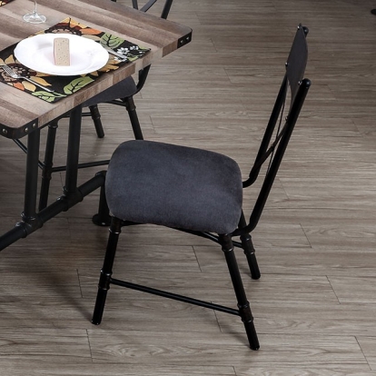 Furniture Of America Brixton Industrial Antique Black Side Chair (2/Box) Model CM3365SC-2PK