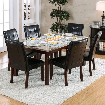 Furniture Of America Marstone Transitional Brown Cherry-Black Dining Table Model CM3368T