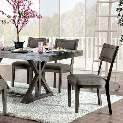 Furniture Of America Leeds Rustic Gray Dining Table Model CM3387T-TABLE