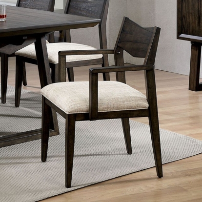 Furniture Of America Meridian Transitional Dark Walnut Arm Chair Model CM3398AC-2PK