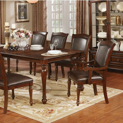 Furniture Of America Sylvana Traditional Brown Cherry-Espresso Dining Table Model CM3453T