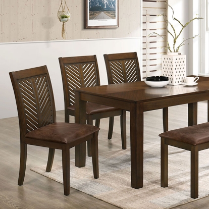 Furniture Of America Garnett Transitional Walnut Dining Table Model CM3490T