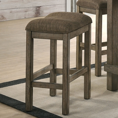 Furniture Of America Gumboro Rustic Chestnut Brown Stool Model CM3547BR-ST-2PK