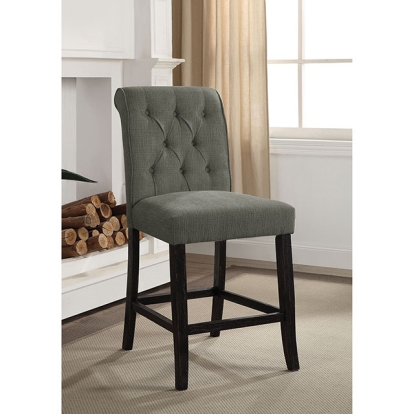 Furniture Of America Izzy Rustic Gray/Antique Black Counter Ht. Chair (2/Ctn) Model CM3564GY-PC-2PK