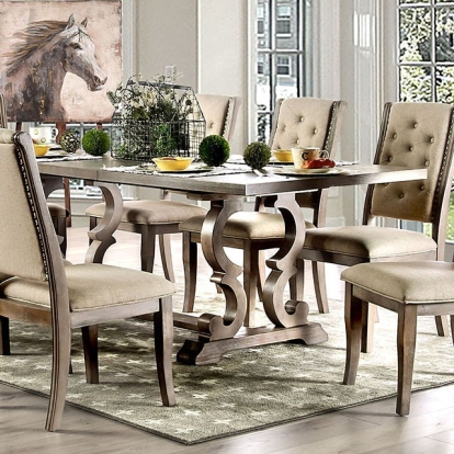 Furniture Of America Patience Rustic Rustic Natural Tone-Beige Dining Table Model CM3577T-TABLE