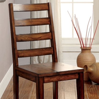 Furniture Of America Maddison Industrial Tobacco Oak Side Chair (2/Box) Model CM3606SC-2PK
