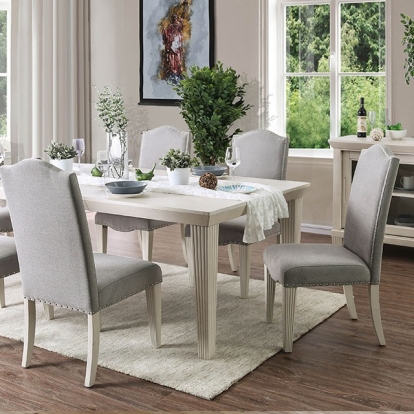 Furniture Of America Daniella Transitional Antique White-Gray Dining Table Model CM3630T
