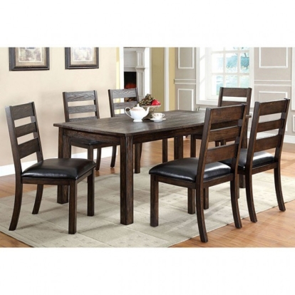Furniture Of America Edmonton Rustic Dark Oak Dining Table Model CM3680T