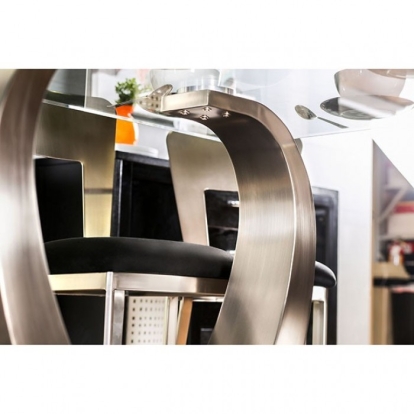 Furniture Of America Nova Contemporary Silver-Black Dining Table Model CM3728T-TABLE