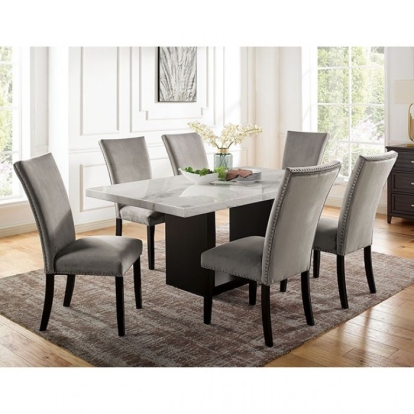 Furniture Of America Kian Contemporary White-Black Dining Table Model CM3744T-TABLE