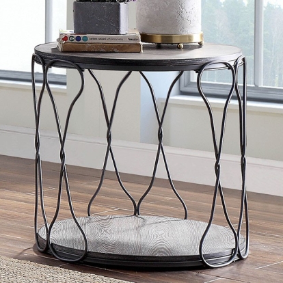 Furniture Of America Hawdon Industrial Gray End Table Model CM4171E