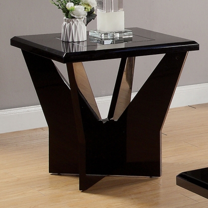 Furniture Of America Dubendorf Contemporary Black End Table Model CM4183BK-E