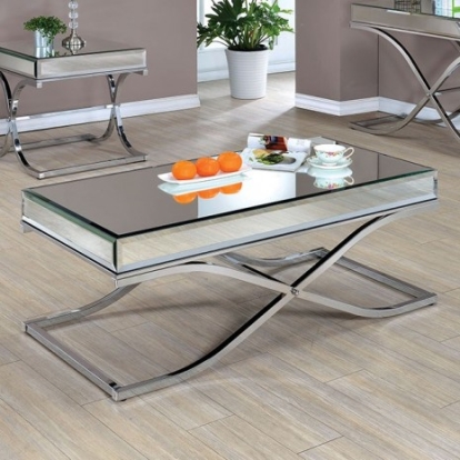 Furniture Of America Sundance Contemporary Metal, Mirror, Others Chrome Coffee Table | CM4230CRM-C