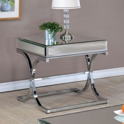 Furniture Of America Sundance Contemporary Metal, Mirror, Others Chrome End Table | CM4230CRM-E
