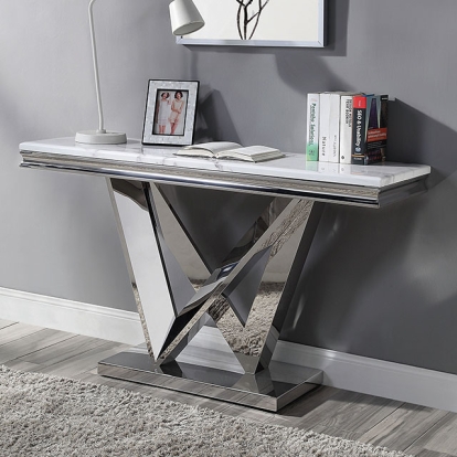 Furniture Of America Villarsglane Glam Chrome Sofa Table Model CM4284S-TABLE