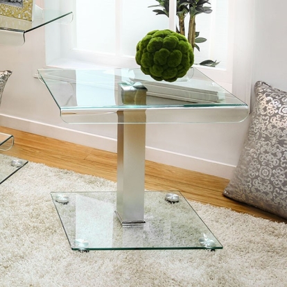 Furniture Of America Richfield Contemporary Silver End Table Model CM4362E