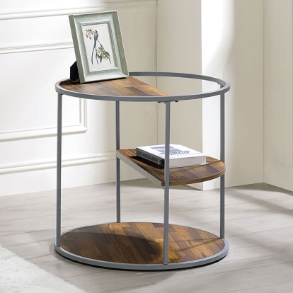 Furniture Of America Orrin Industrial Gray-Walnut End Table Model CM4396GY-E