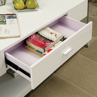 Furniture Of America Raya Contemporary White Coffee Table Model CM4451WH-C