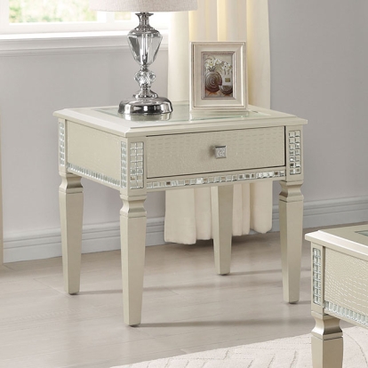 Furniture Of America Adina Transitional Silver End Table Model CM4512E