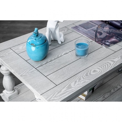 Furniture Of America Arlington Rustic Antique White Sofa Table Model CM4520S