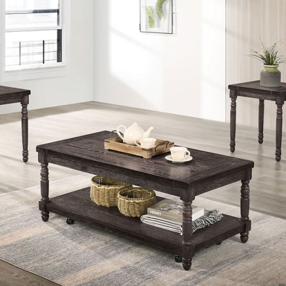 Furniture Of America Monango Rustic Weathered Gray 3 Pc. Table Set Model CM4540-3PK-END TABLE