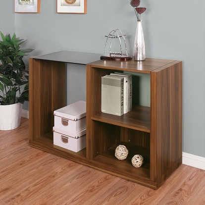 Furniture Of America Langenthal Contemporary Black/Dark Walnut Sofa Table Model CM4568S