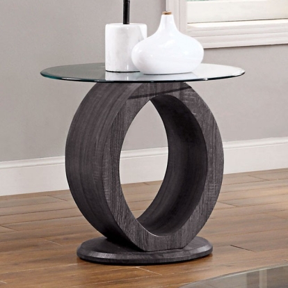 Furniture Of America Lodia Contemporary Gray End Table Model CM4825GY-E-PK