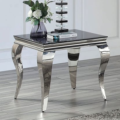 Furniture Of America Wetzikon Glam Black/Silver End Table Model CM4903BK-E-TABLE