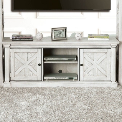 Furniture Of America Georgia Cottage Antique White 60" Tv Stand Model CM5089-TV-60