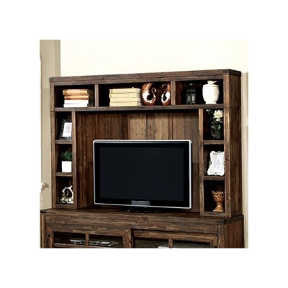 Furniture Of America Hopkins Industrial Wire Brushed Dark Walnut Hutch Model CM5233-H