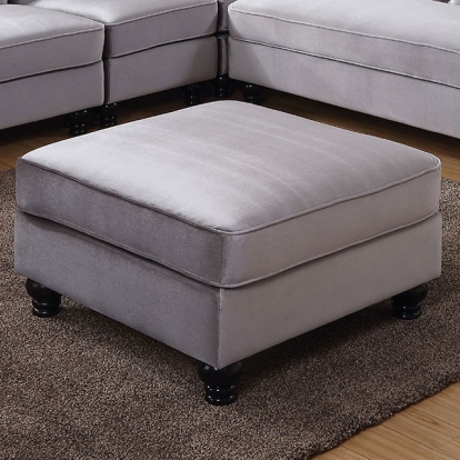 Furniture Of America Jolanda Traditional Gray Ottoman Model CM6158GY-OT