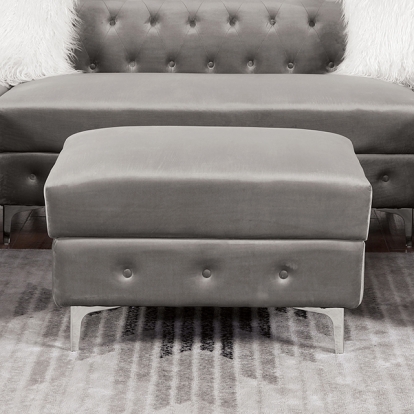 Furniture Of America Ciabattoni Transitional Gray Ottoman Model CM6256GY-OT