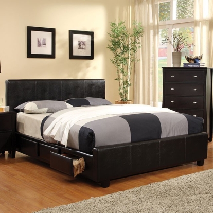 Furniture Of America Burlington Contemporary Espresso Bed Model CM7009-Full Bed