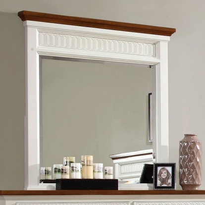 Furniture Of America Galesburg Cottage White/Oak Mirror Model CM7040M