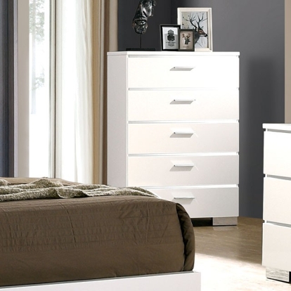 Furniture Of America Carlie Contemporary White Chest Model CM7049WH-C