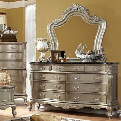 Furniture Of America Johara Traditional Gold/Black Dresser Model CM7090D