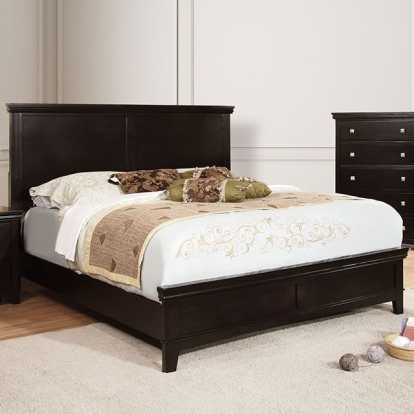 Furniture Of America Spruce Transitional Solid Wood, Wood Veneer, Others Espresso Bed | CM7113EX