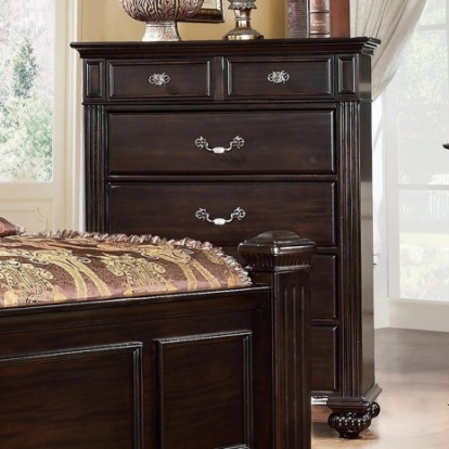 Furniture Of America Syracuse Traditional Solid Wood, Wood Veneer, Others Dark Walnut Chest | CM7129C