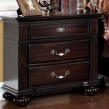 Furniture Of America Syracuse Traditional Dark Walnut Night Stand Model CM7129N