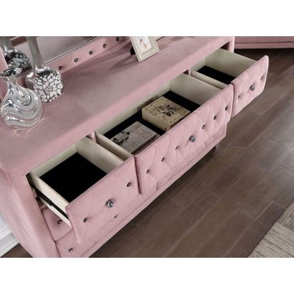 Furniture Of America Zohar Glam Pink Dresser Model CM7130PK-D