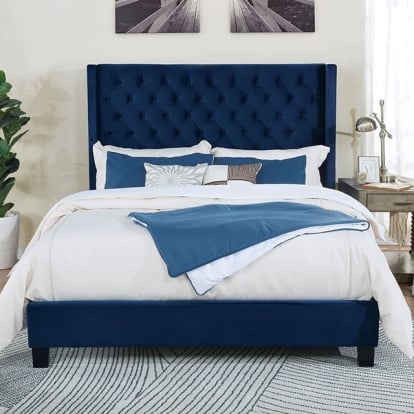Furniture Of America Ryleigh Transitional Navy Bed Model FM7141NV-E.King Bed