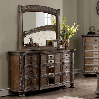 Furniture Of America Timandra Transitional Rustic Natural Tone Dresser Model CM7145D