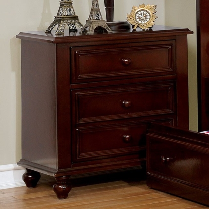 Furniture Of America Olivia Traditional Dark Walnut Night Stand Model CM7155EX-N